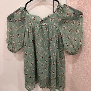 Zara girls green dress